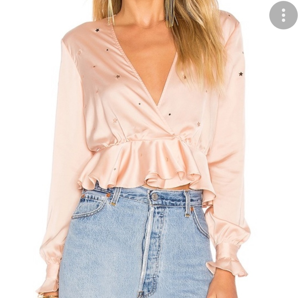 Worn once! for love and lemons twinkle long sleeve blouse